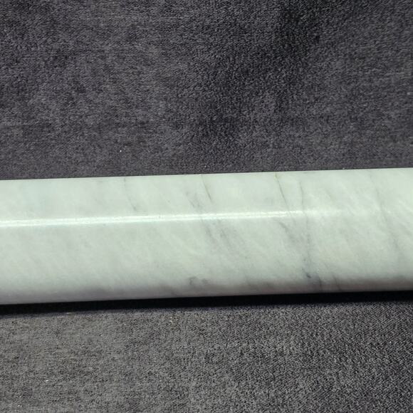 Heavy Duty Solid Marble Stone Rolling Pin w. Wood Handles 18" - Picture 3 of 9
